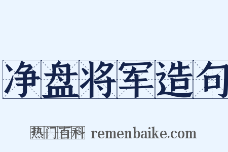 净盘将军造句是什么意思的图片